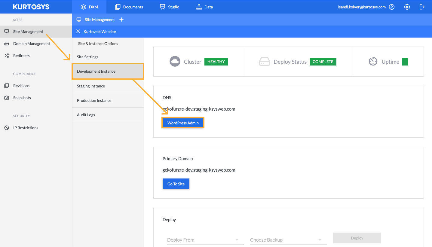 How to manage your site using Kurtosys DXM 1