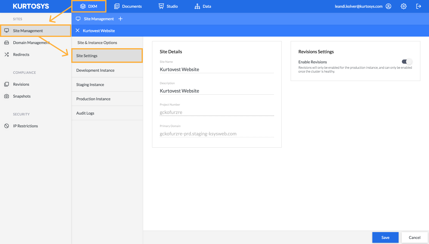 How to enable and use DXM Revisions 1