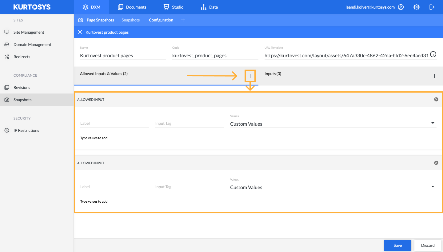 How to configure Snapshots 3