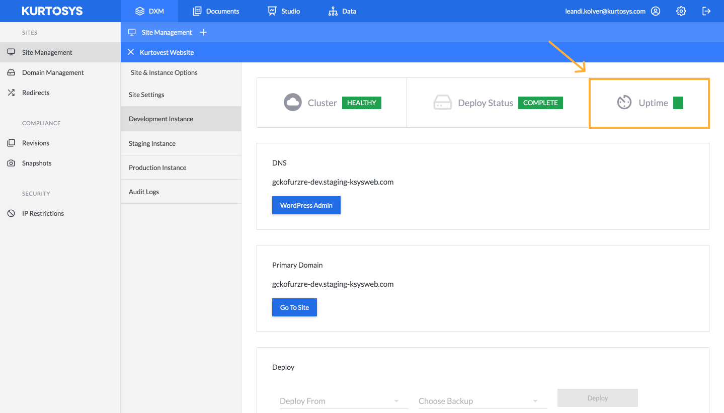 How to manage your site using Kurtosys DXM 7