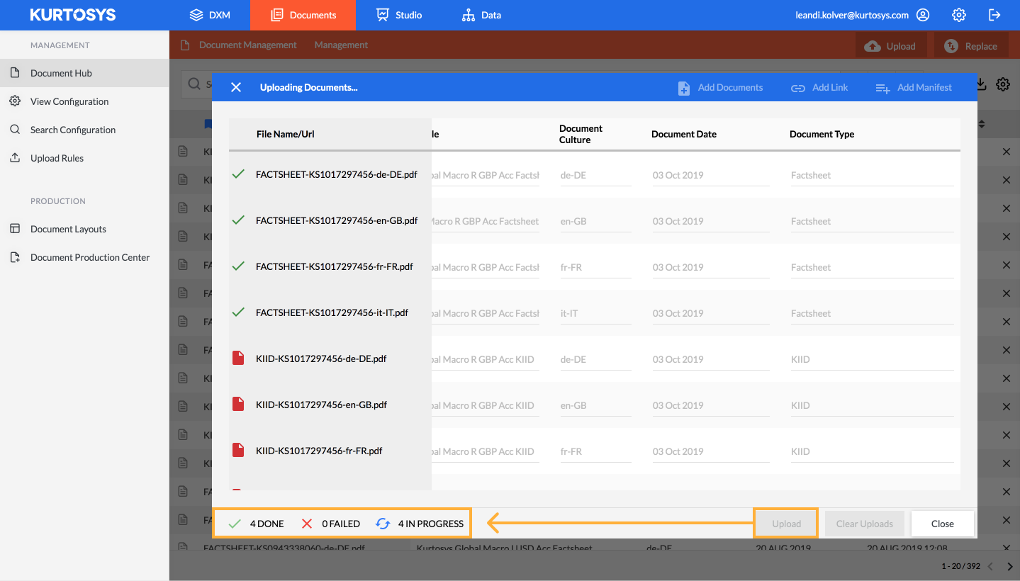 How to add documents to the Document Hub 16