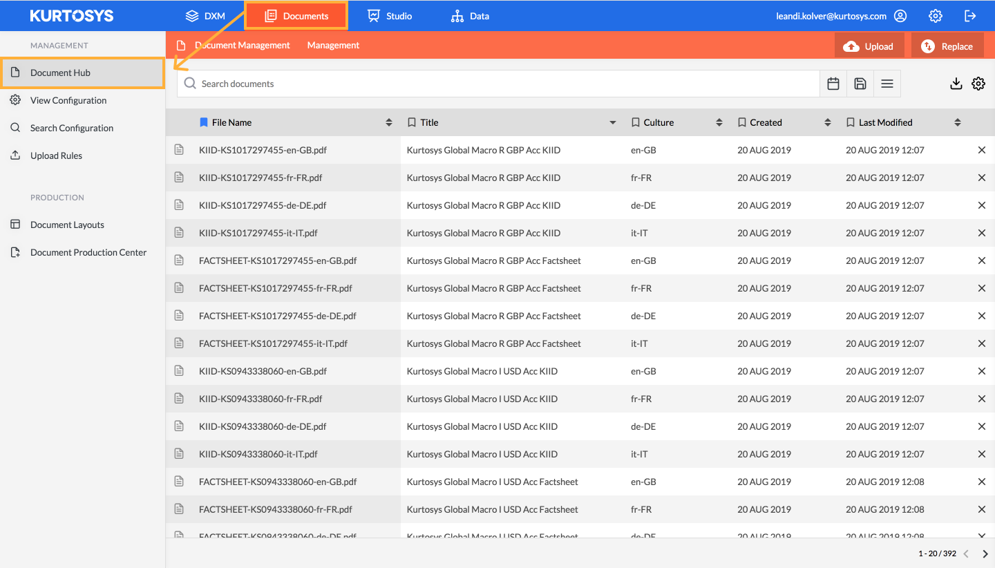 How to add documents to the Document Hub 1