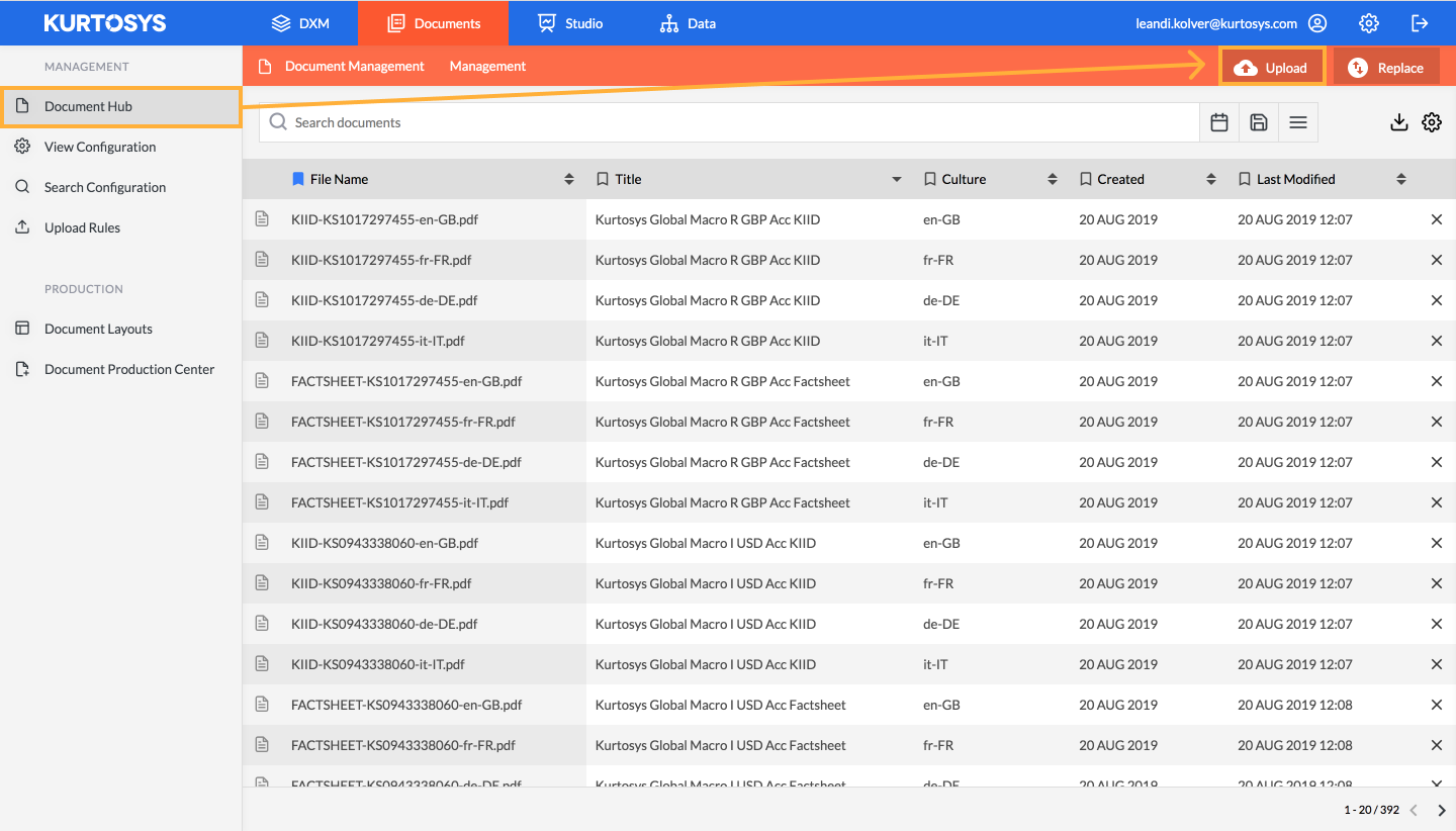 How to add documents to the Document Hub 2