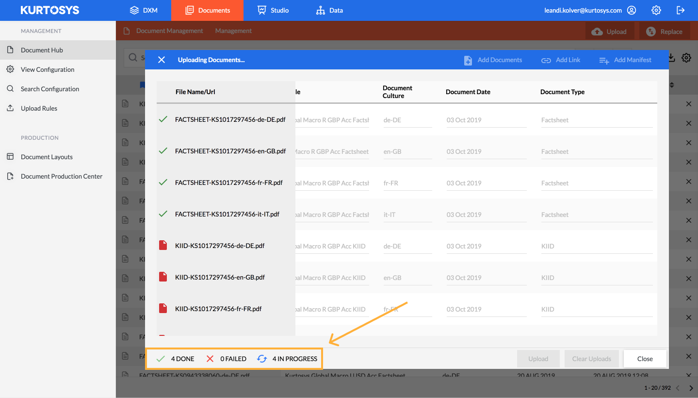 How to add documents to the Document Hub 7