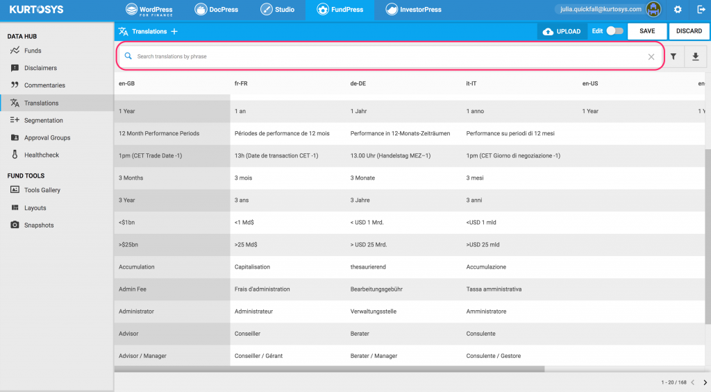 Latest Kurtosys release includes translation enhancements, introduces Studio 1