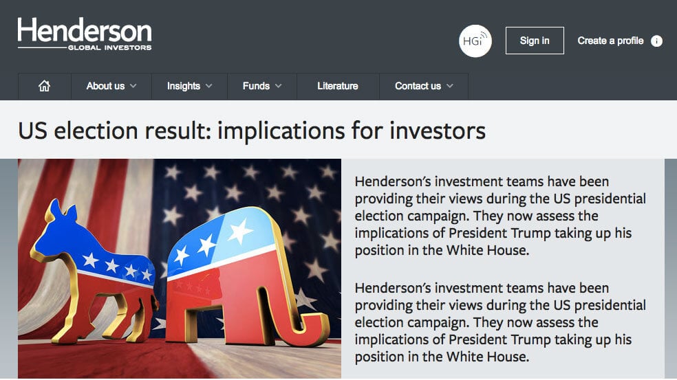 How 6 Asset Managers Reacted to the US Election 1