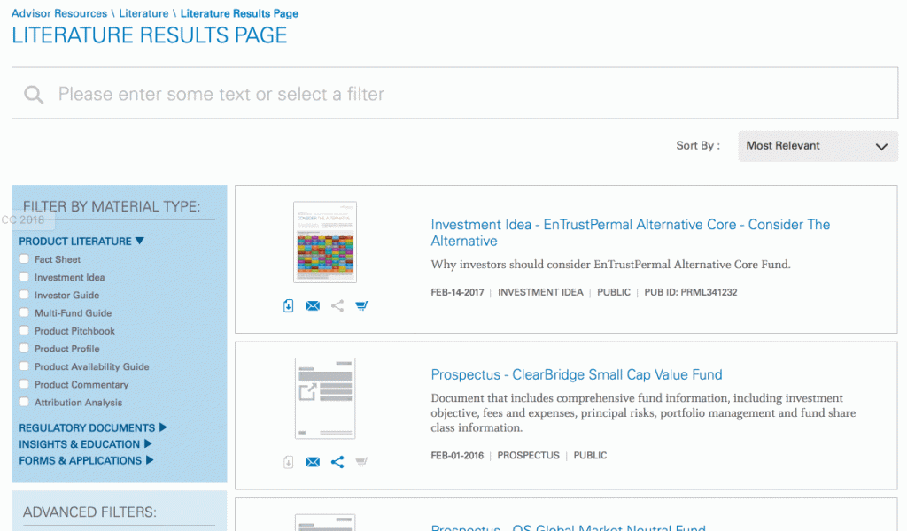 7 Examples of fund document libraries with good UX design 8