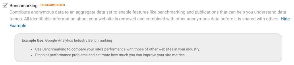 Using Google Analytics Benchmarks for your Investment Management Website 2