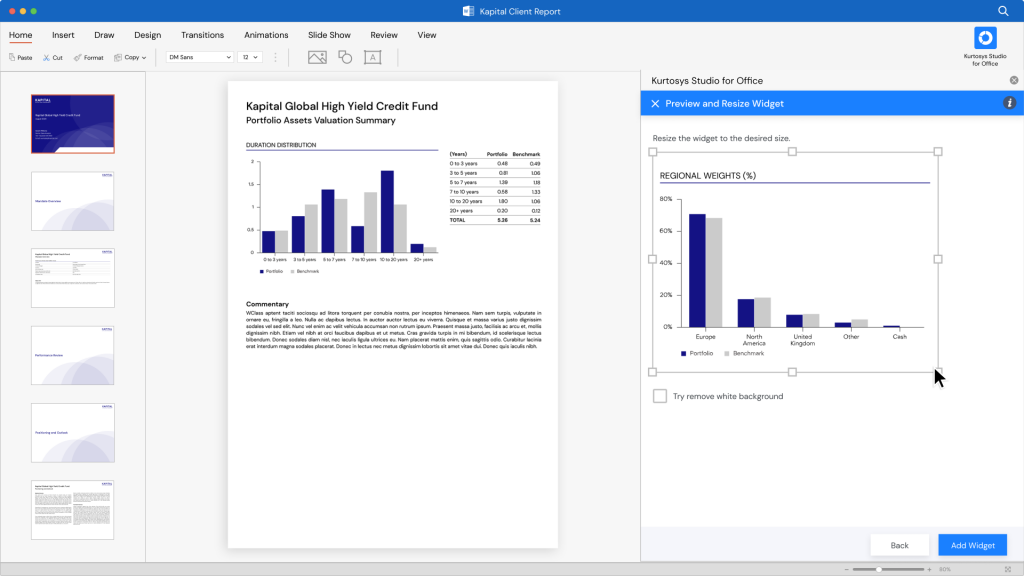 Kurtosys Studio for Office - un changement de jeu pour l'automatisation des rapports de gestion des actifs 2