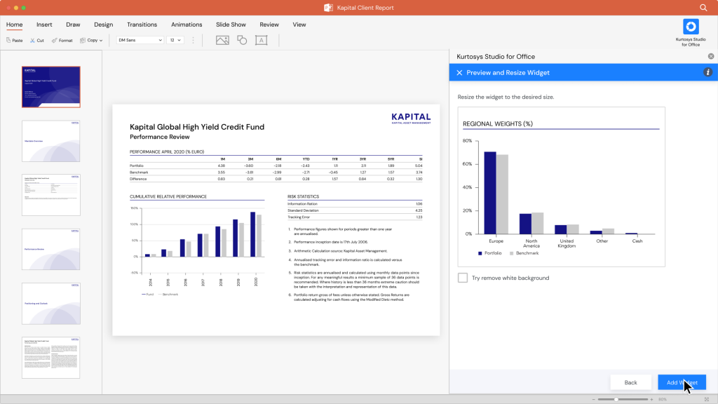 Kurtosys Studio for Office - a game-changer for Asset Management Report Automation 1