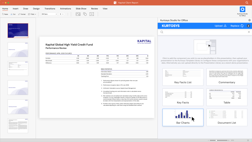 Kurtosys Studio for Office Microsoft PowerPoint