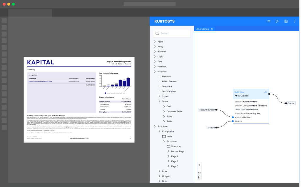 New feature: Investment Reporting made easy, using Studio for InDesign 1