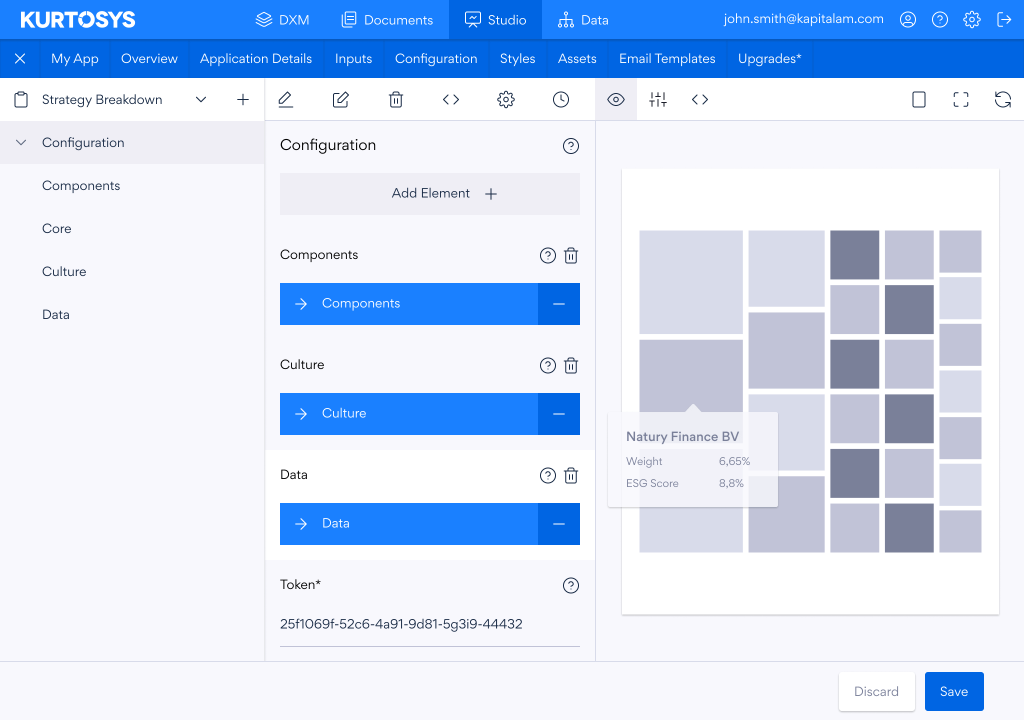 Kurtosys Studio Configuration Sample