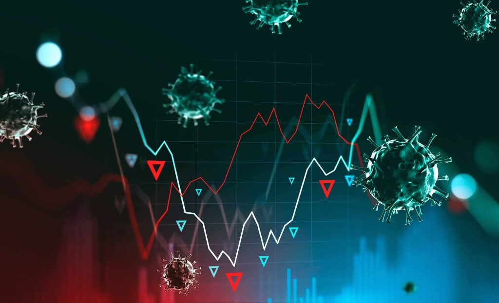 Abstract illustration of the impact of the pandemic