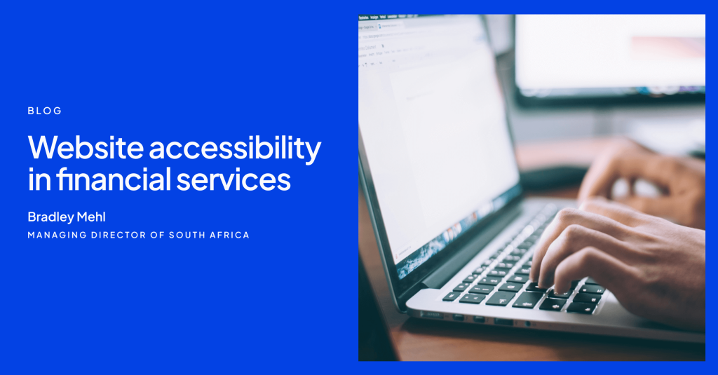 Website accessibility in financial services