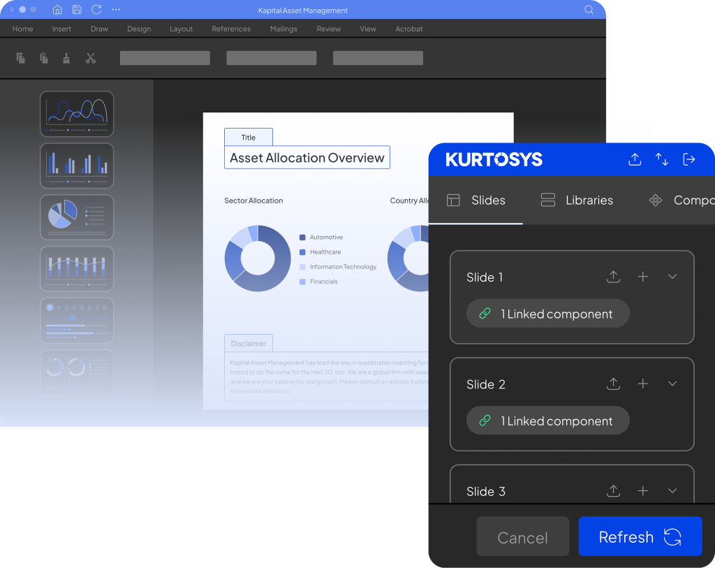 The investor-ready presentation builder for asset managers 1